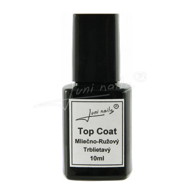 Top Coat Mliečno-ružový Trblietavý 10ml