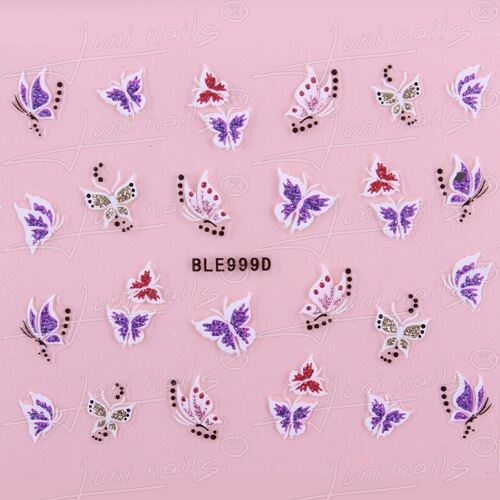 Nálepky Glitrové Motýle 999D