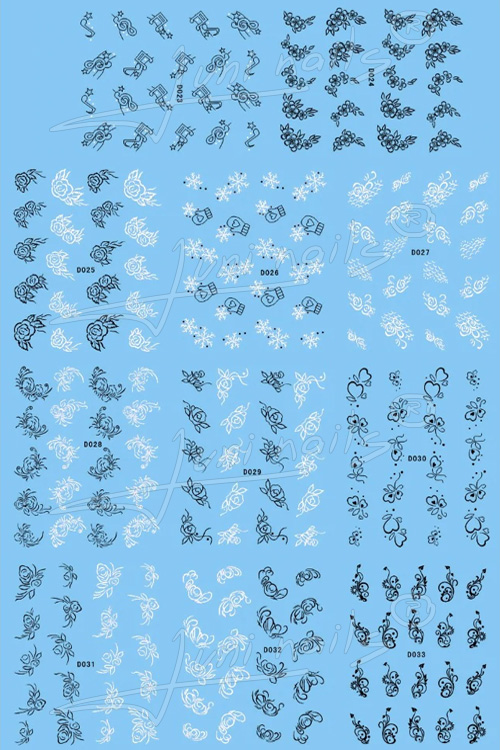 Vodolepky D023-D033 sada 11ks