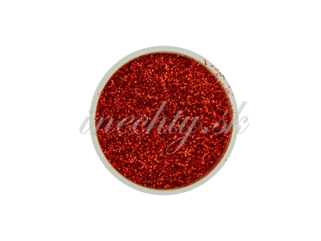 Ozdoba glitrový prach - červený (m)