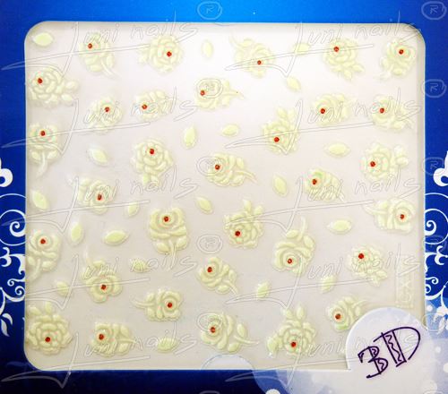 3D Fosfórové nálepky Kvety Ruže CX13