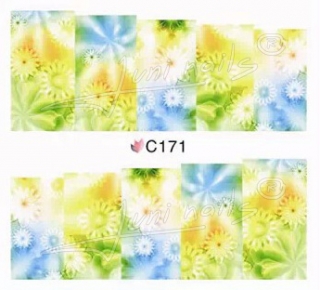 Nálepky celoplošné kvety C171