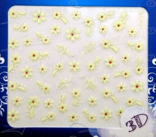 3D Fosfórové nálepky Kvety CX29